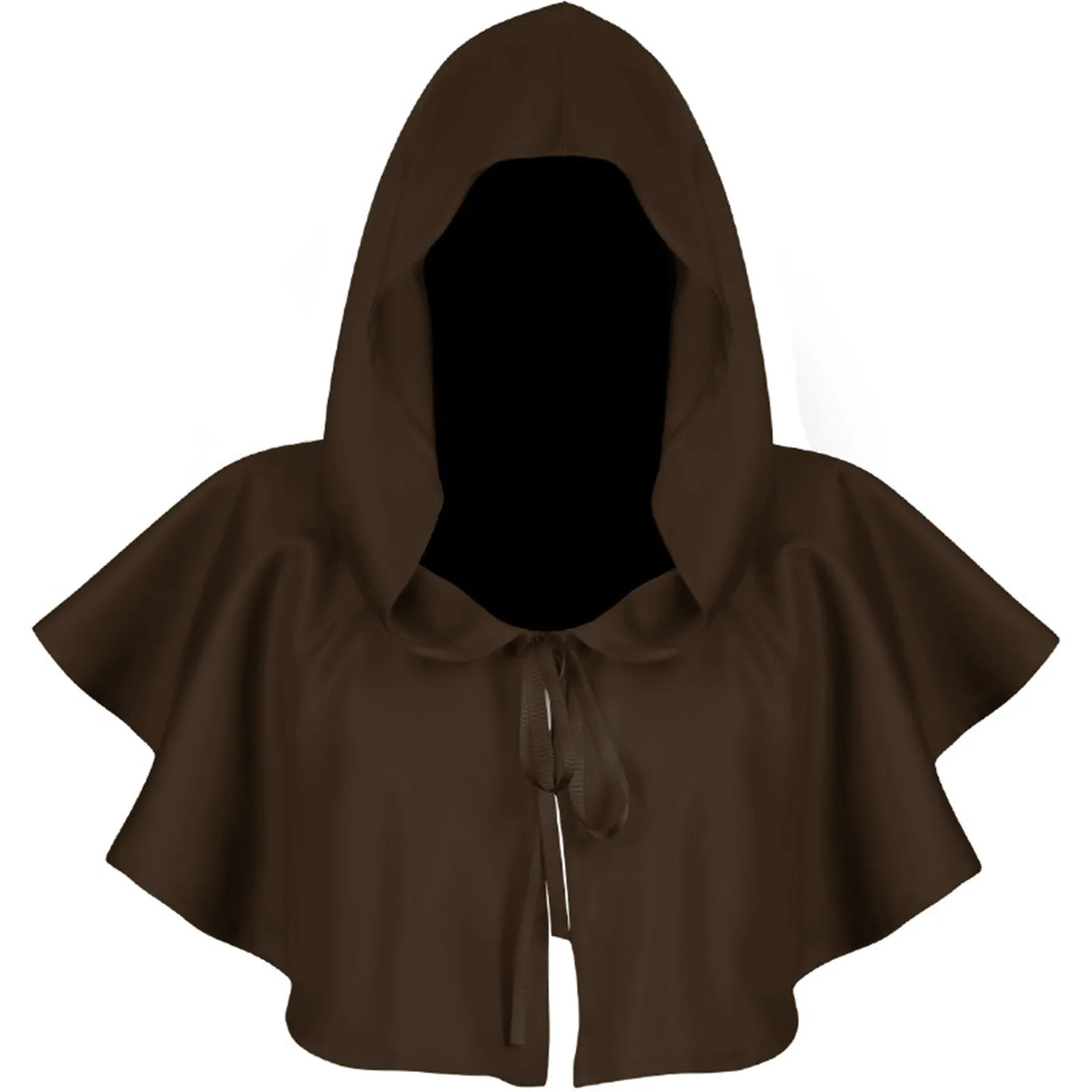 

Unisex Halloween Costume Medieval Retro Renaissance Cloak Hat Witch Cosplay Costume Hooded Cape Hat Solid Lace-Up Hooded Cloak