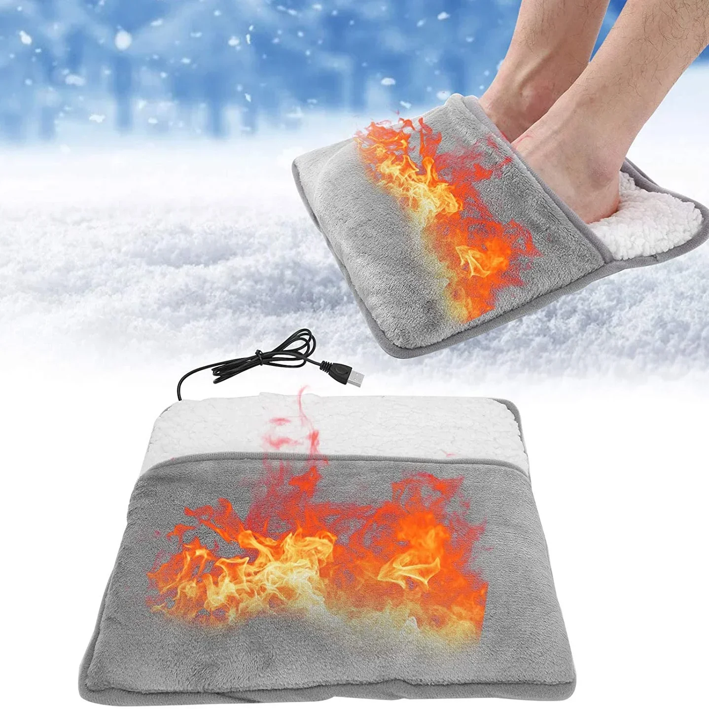 Recarregável Foot Heating Pad, Fast Warmer Suprimentos para Outdoor Traveling Camp, aquecedores portáteis, Drop Shipping