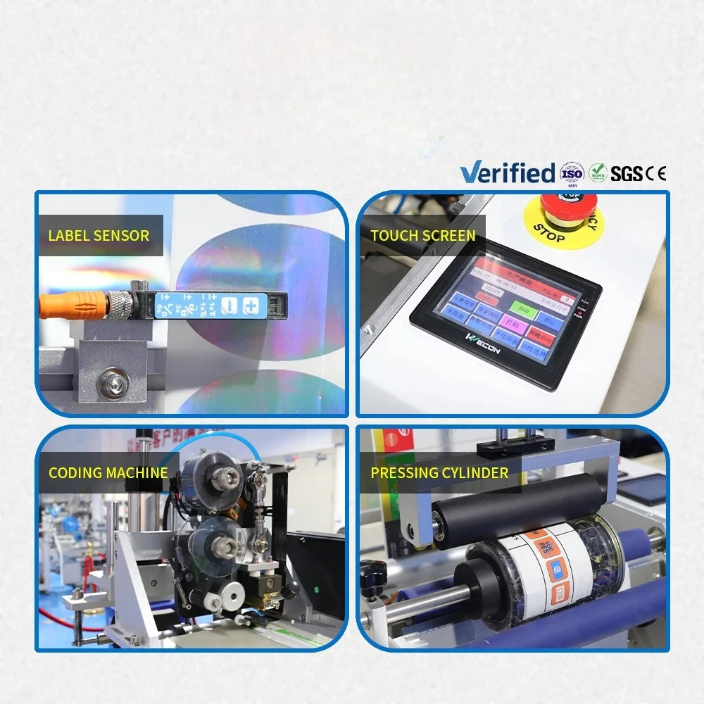Manual Fast Semi Automatic Adhesive Wine Plastic Glass Round Bottle Labeling Machine