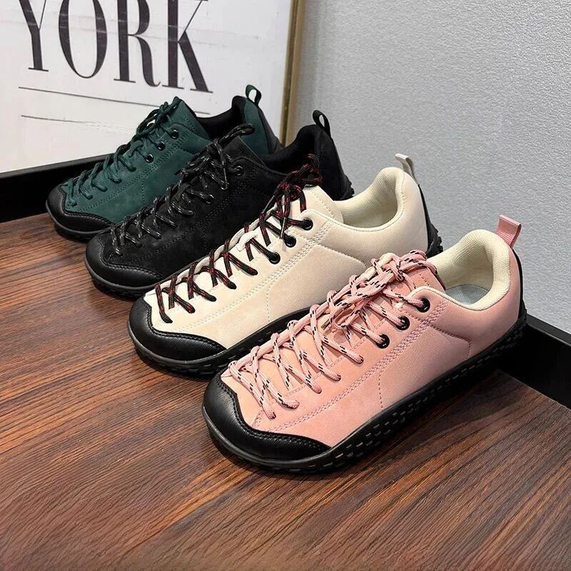 

Ретро-кроссовки для активного отдыха, повседневные, унисекс, с тонкой подошвой, для хайкинга и прогулок, низкие, с круглым носком