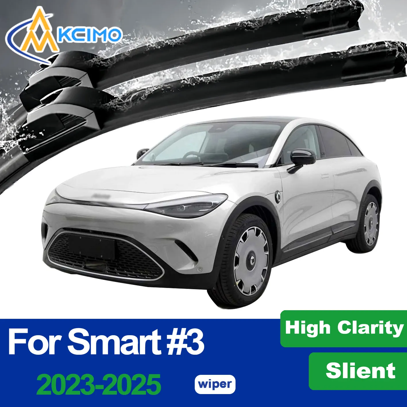 

For Smart #3 2023-2025 Front Windshield Wiper Blades 2pcs Slient Rain Windscreen Window Accessories