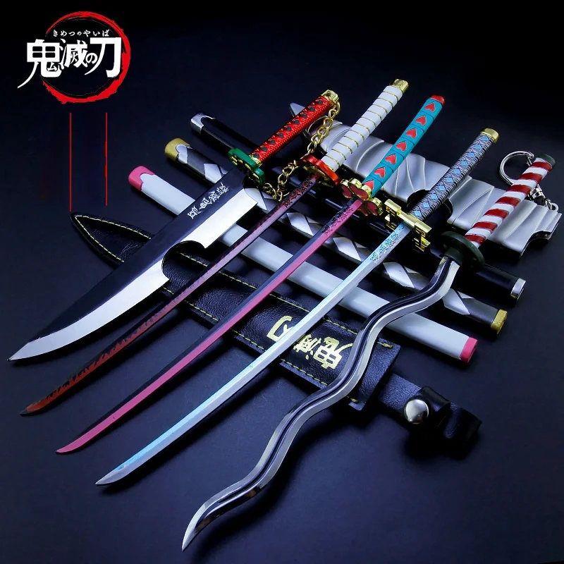 25cm Demon Slayer Swords Mini Tanjirou Zenitsu Katana Swords Killer Devils Real Steel Japanese Anime Cosplay Prop Toy Gifts