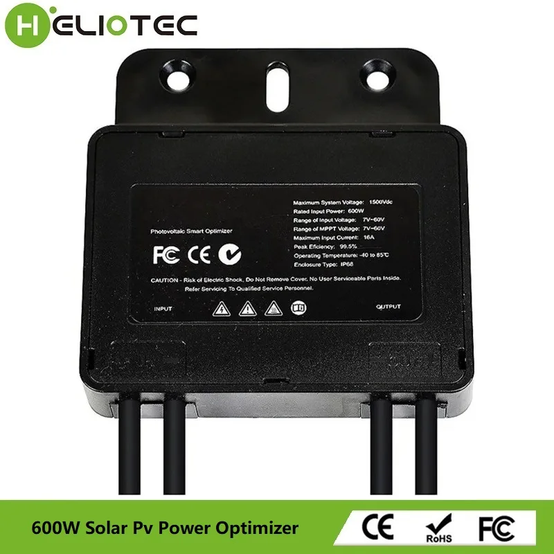 Integrated PV Power Optimizer 600W 60V Input IP67 Real-time Solar Panel Monitoring Voltage-Limiting Anti-Hotspot