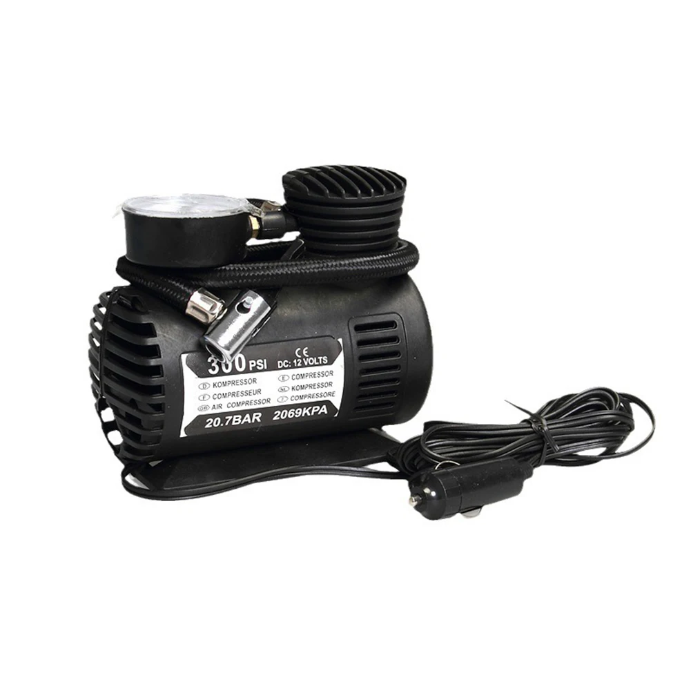 Portable 12V 300psi  Air Compressor Pump Tire Tyre Inflator For Car Auto Motorcycle Replacement Car Part