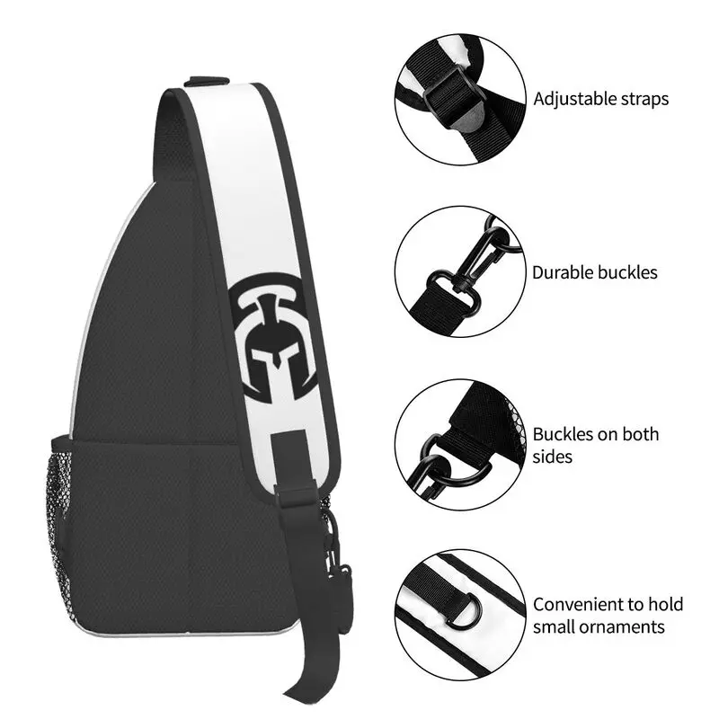 Mochila cruzada con logotipo de Spartan Gym para hombre, bolsos de pecho de hombro musculoso para culturismo, bolsos de Fitness para viajar, moda