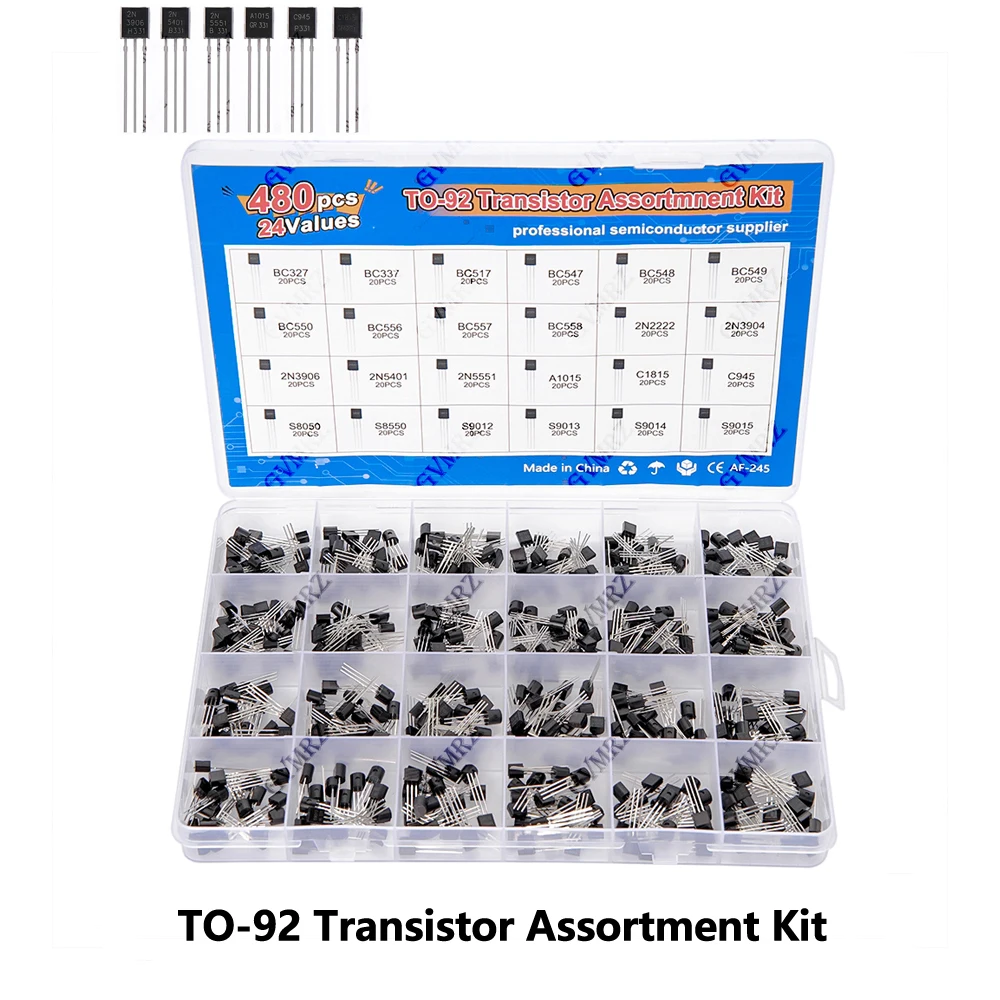 kit-de-sortimento-de-transistores-to-92-com-480-pecas-e-24-valores-2n2222-s8050-bc337-etc-em-caixa-para-projeto-eletronico-diy-arduino-2n2222
