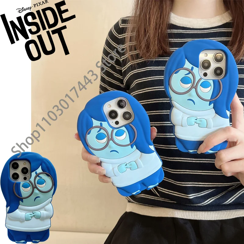 Disney Inside Out 2 Sadness Mobile Phone Case Suitable for iPhone 12 13 14 15 Pro Max Gift Mobile Phone Accessories Cases Covers