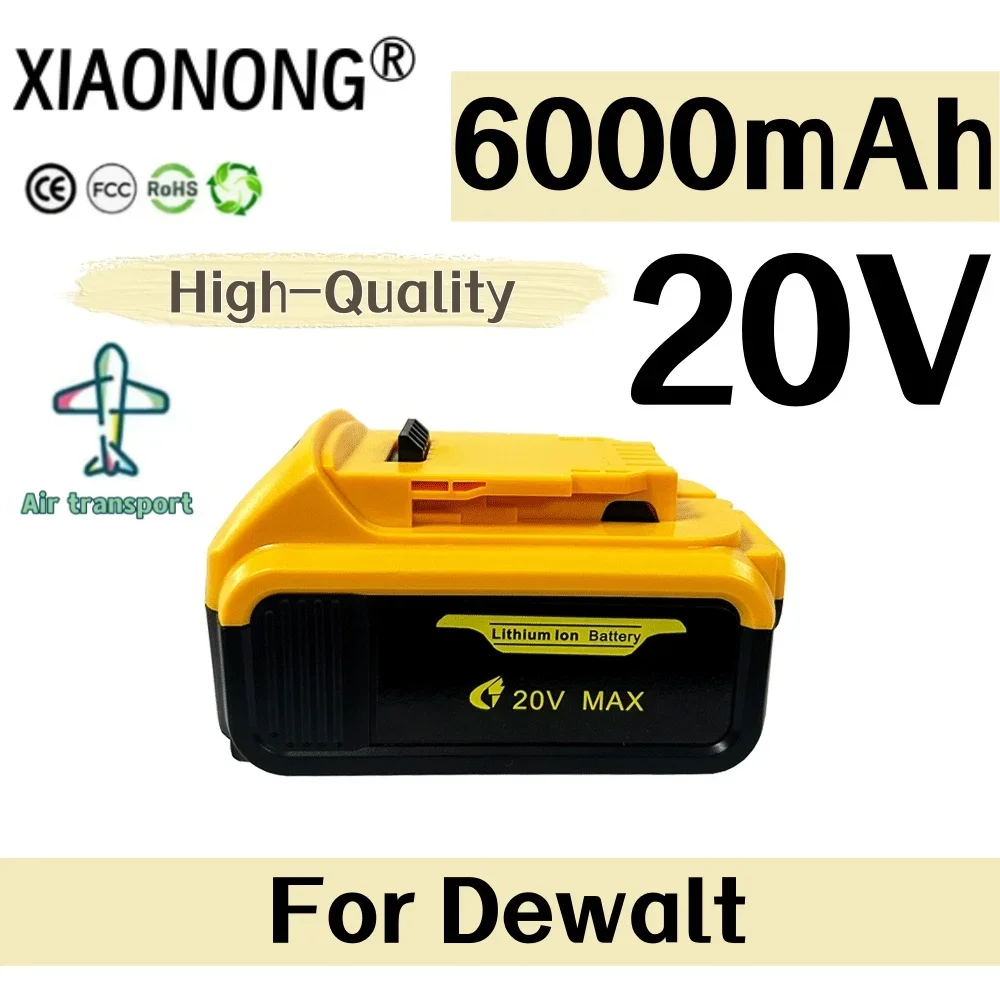 

For Dewalt 6000mAh 20V electric tool battery dcb180 dcb181 dcb182 dcb201 dcb201-2 dcb200 dcb200-2 dcb204-2