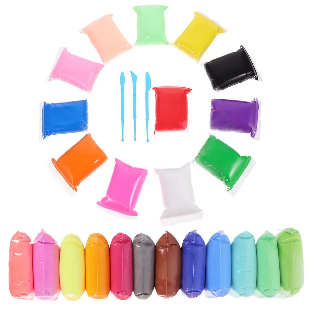 48 Peças de Argila de Secagem ao Ar, Argila Macia e Maleável para Crianças, Projetos de Escultura DIY, Suprimentos de Artesanato para Sala de Aula e Casa