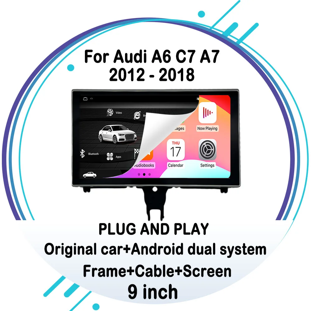 

9 inch for Audi A6 C7 A7 2012 2013 2014 2015 2016 2017 2018 GPS Car Radio Multimedia Android 14 Carplay 4G WIFI DSP LHD RHD BT