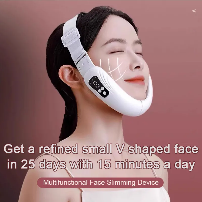 Household Facial Lifting Electric V-face Device Rechargeable Micro Current Facial Vibration Massager