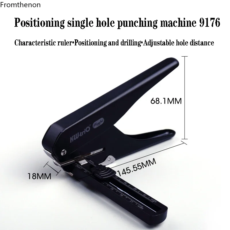 Fromthenon Single Hole Punch Adjustable Positioning Puncher 6mm Manual Scrapbooking Tools Loose-leaf School Office Supplies