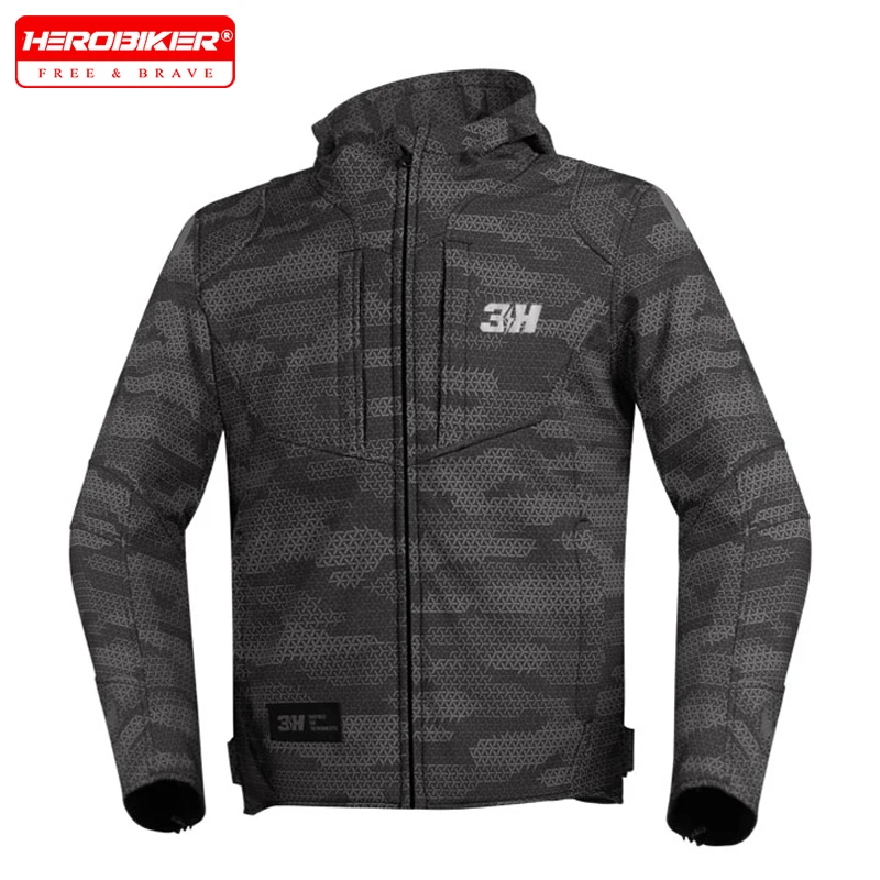

Windbreaker Motorcycle Jacket Man Woman Thermal Waterproof Motorbike Jacket Built-in Protective Pads and Warm Removable Liner