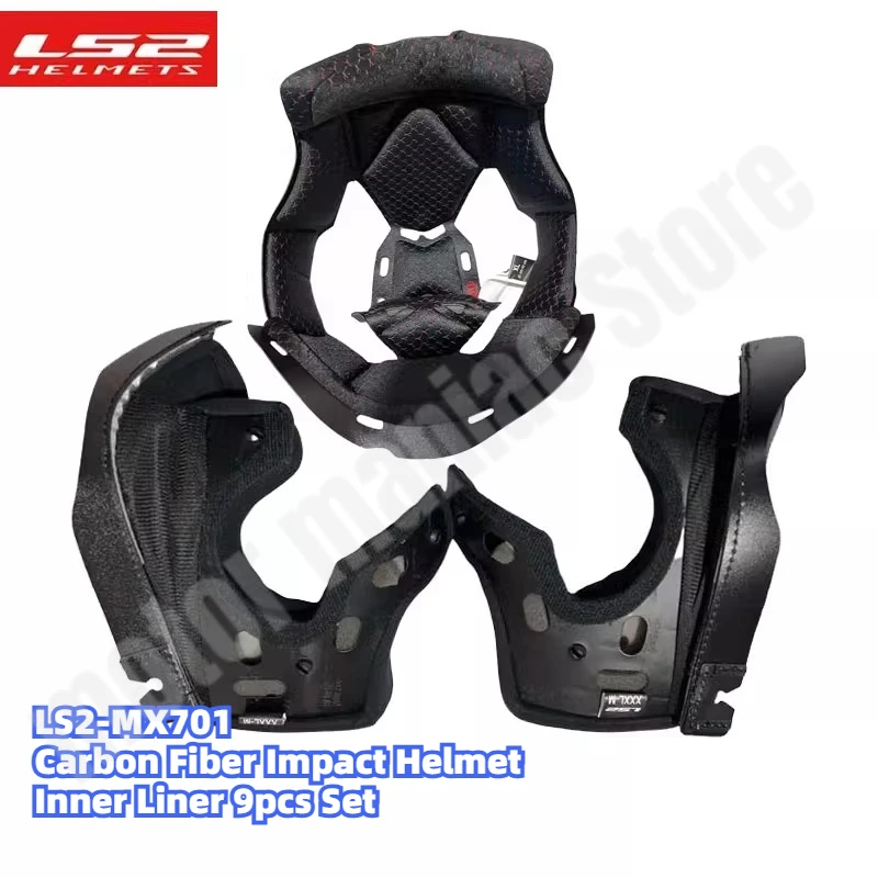 

LS2 MX701 оригинальный мотоциклетный шлем с подкладкой, аксессуары для шлема, раллийные шлемы из углеродного волокна, аксессуары для Casco De Moto