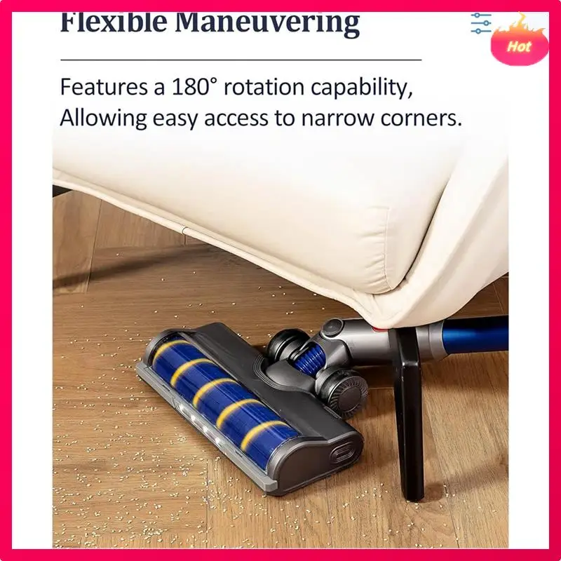 AD-ชั้นสิ่งที่แนบมาสําหรับ Dyson V7 V8 V10 V11 V15 เครื่องดูดฝุ่นพร้อมไฟ LED เปลี่ยนหัวแปรง + V ขนแปรง Roller