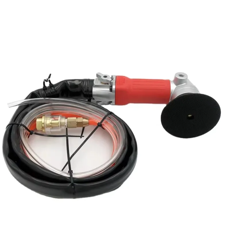 Wet Use Pneumatic Cutting Air Polisher Machine Rear Exhaust Adjustable Speed Angle Grinder Stone Air Operated Water Grinder