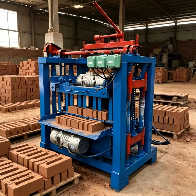 Construction Use Automatic Solid Cement Brick Machine Engine Type Concrete Block Equipment