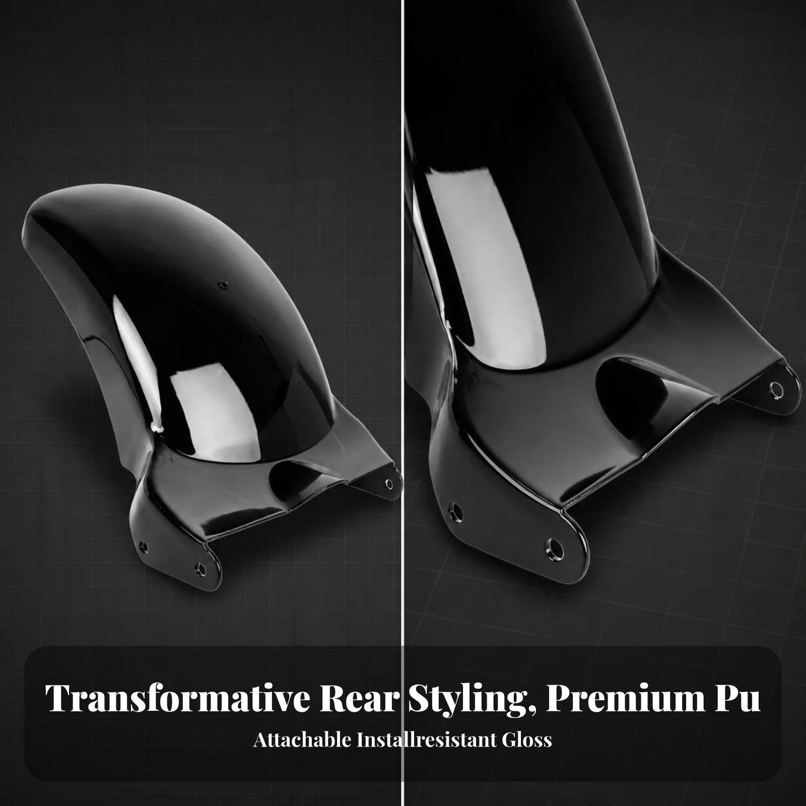 Motorcycle Rear Mudguard Streamlined Motorcycle Rear Mudguard Splash Guard Easy to Install Sturdy