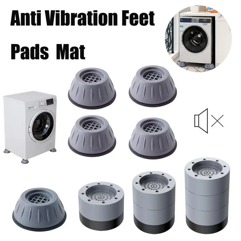 

4pcs Anti Vibration Feet Pads Slipstop Silent Universal Washing Machine Refrigerator Furniture Fixed Raiser Dampers Stand