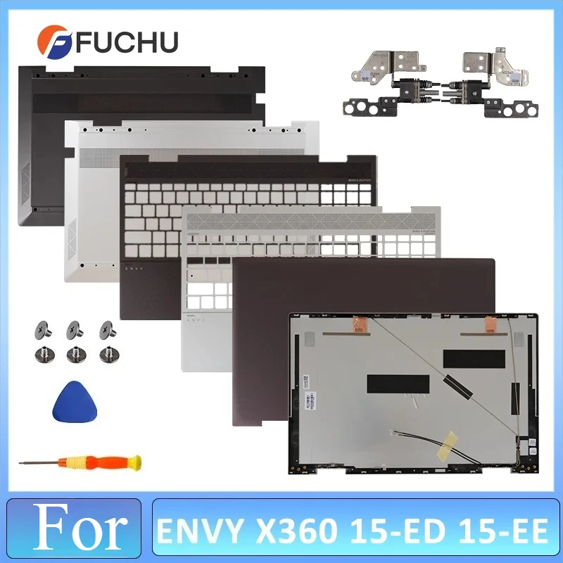 

New For ENVY X360 15-ED 15-EE TPN-C149 C148 LCD Back Cover Top Case + Hinges L93203-001 L93204-001
