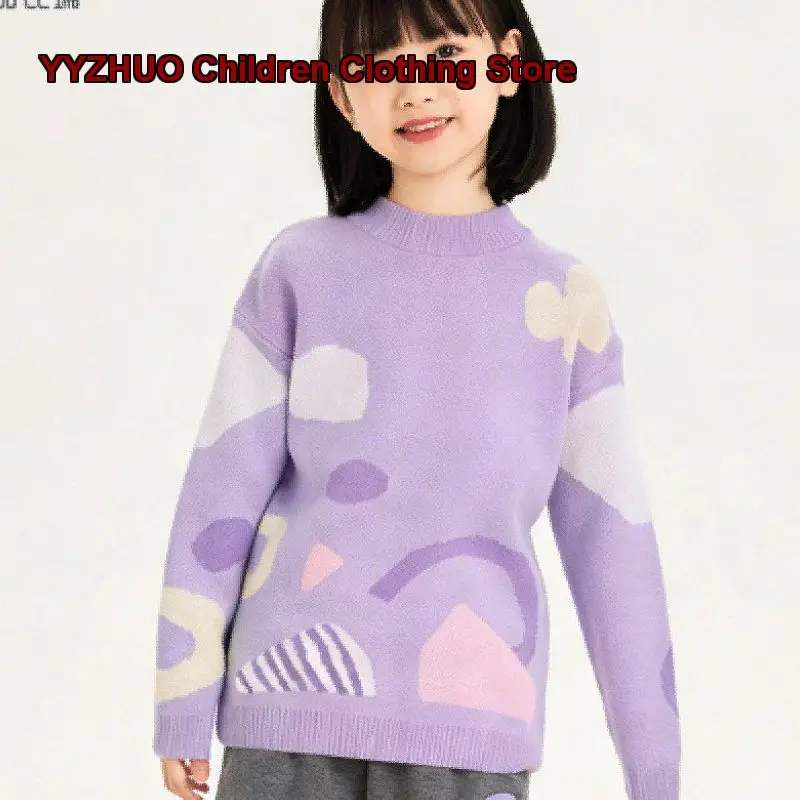 Gabire Winter New Arrival Girls Casual Comfortable Cotton Mock Neck Older Kids Top High Neck
