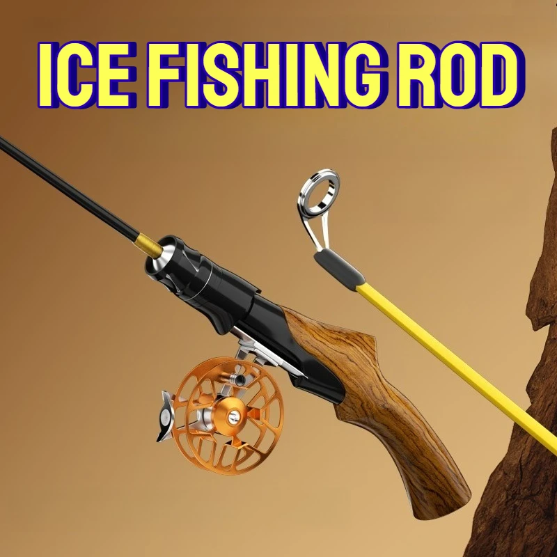 

Outdoor Lightweight Ice Fishing Rods Reinforcement Portable Soft-tipped Flat-tailed Raft Fishing Rod Equipment Tackle Supplies