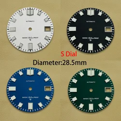 High Quality Green Luminous NH35 S Dial 28.5mm Watch Dials Fits for NH35/NH36 Movement Men Watch Accessories ﻿