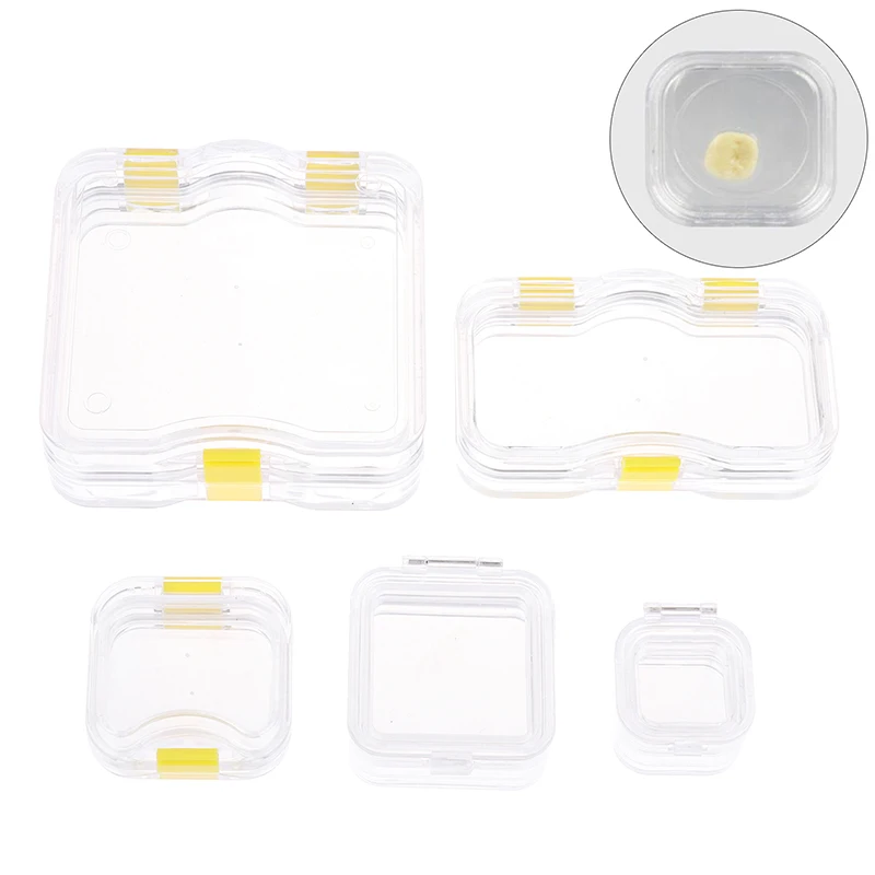 

1 Pcs Plastic Dental Lab Box With Film Dentist False Tooth Case Box With Membrane Storage Boxes Denture Teeth Container Case