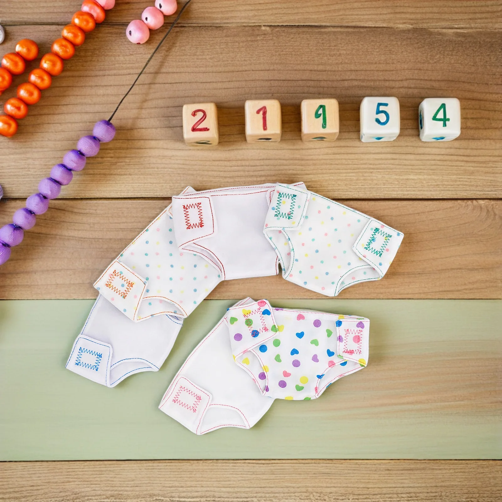 6개입 기저귀 18인치 아기용 액세서리 미니 기저귀 역할놀이 기저귀 교환 놀이 소녀 장난감