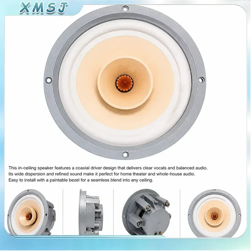 50-80W 8 Ohm High Power Full Frequency Audio Drivers Pair 8 Inch Full Range Speaker for Home Car Sound System DIY Replacement
