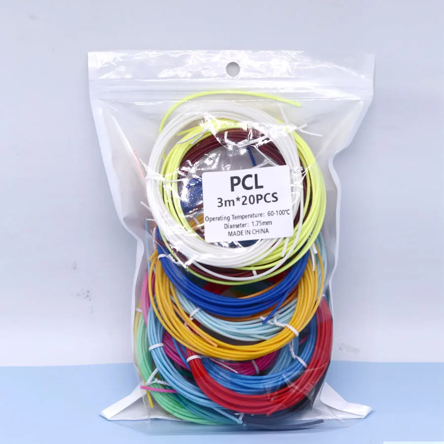 1,75mm Durchmesser PCL Niedrigtemperatur 3D-Stift Filament Mehrfarbenpackung (5/10/20 Farben) Lebendige Farben mit Wiederverwendbarem 3D-Stift Copy P – Detail 13