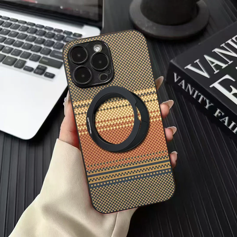 카본 파이버 360도 회전 마그네틱 브래킷 케이스 (비보 y78 y77 y76 y70 y36i y50 호환) 스트랩 스탠드 케블라 보호 커버