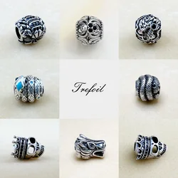 DIY Beads Snake Spider Scorpion King Queen Charm,Fashion Silver Jewelry Trendy Gift For Women Men Fit Bracelets Necklace Choker