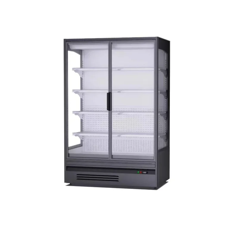 Supermarket Ultra-Thin Multi-Layer Plug-in Refrigerated Display Cabinet Glass Door Vertical Display Refrigerator