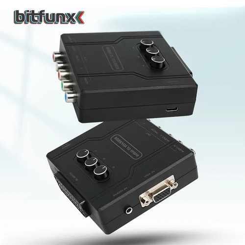Bitfunx RGBS VGA a YPBPR convertidor de componentes SCART a YPBPR YCBCR para consolas de juegos Retro Nintendo 64 PS1 PS2 Dreamcast