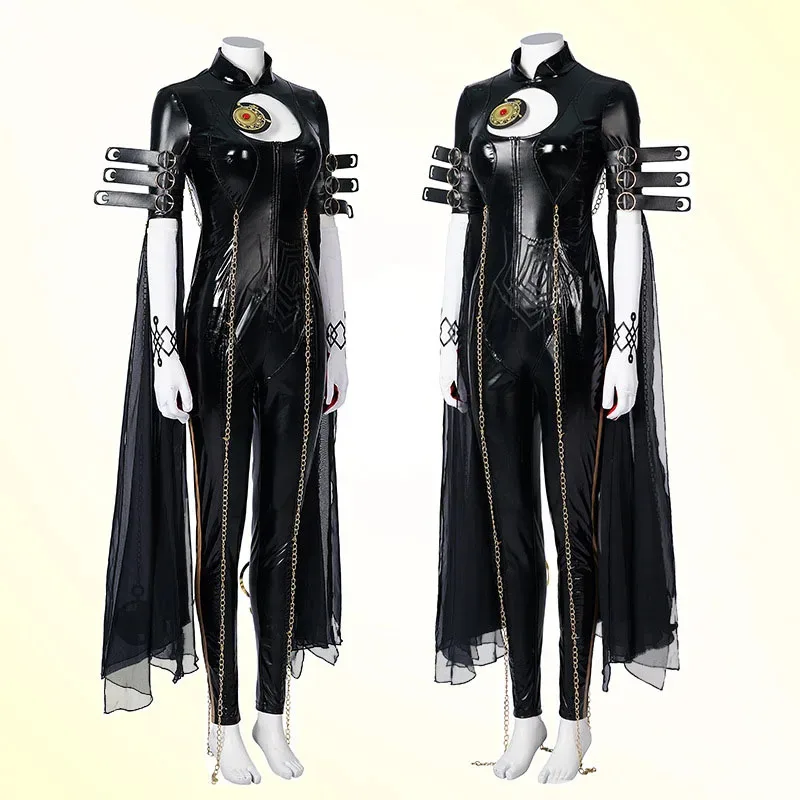 

Game Bayonetta Cosplay Costume Black Jumpsuit Adult Lady Like Woman Outfits Halloween Carnival Party Suit For Women Girls eo]5