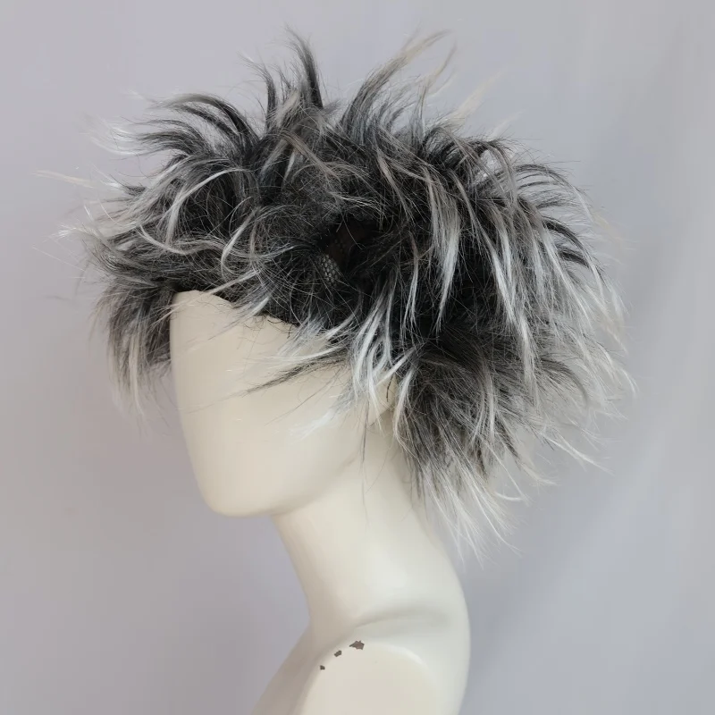 Peluca de mendigo, peluca sintética de rendimiento universal para hombre y mujer, divertida peluca de cosplay de loco, peluca loca desordenada, peluca de hombre salvaje
