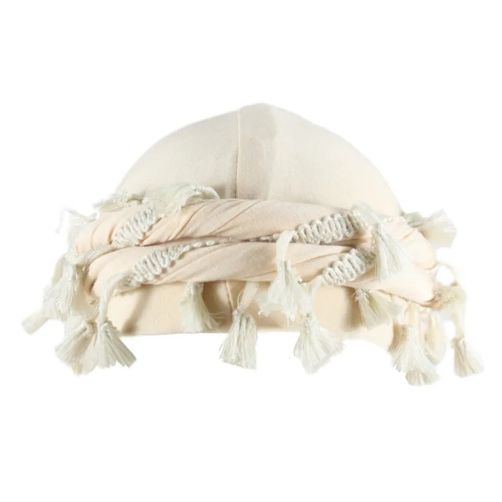 Solid Tassel Punk Bandana Hat Fringe Burr Trim Twisted Tail Hat Docker Hat Turban Hats Men Braid Hat Hiking