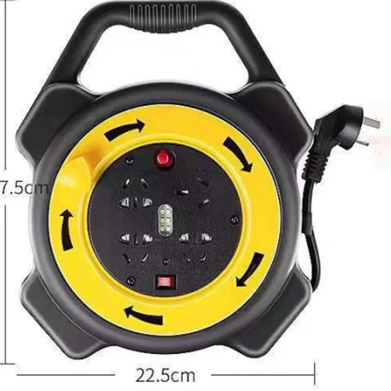 New Small Cable Reel Portable Cable Reel Engineering Winding Drag Reel Power Socket Snail