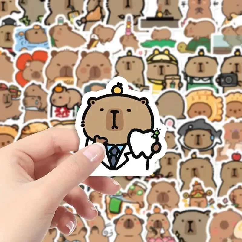 10/30/50pcs Cute Capibara Capybara Stickers  Handbook Stickers wall decorations living room
