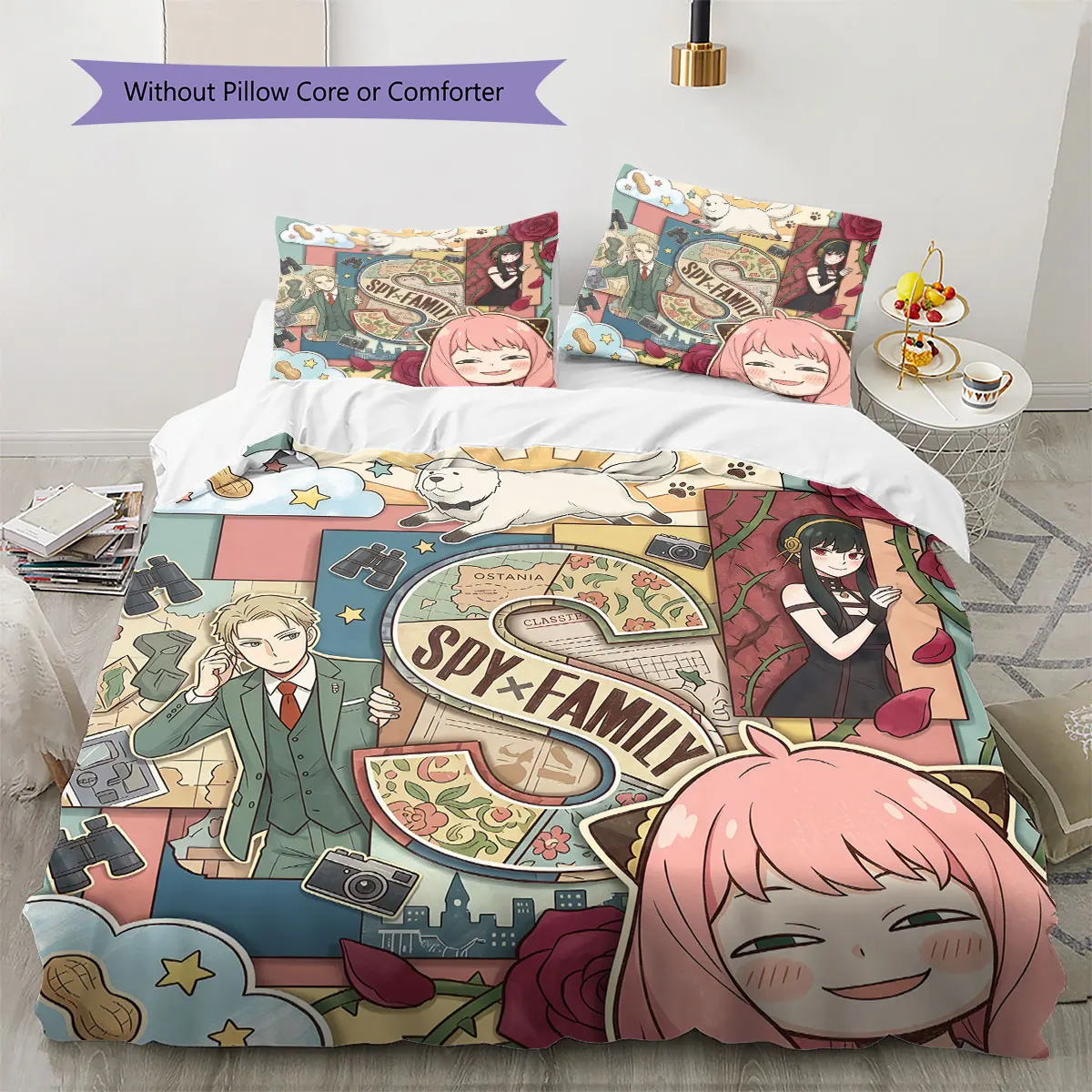 SPY FAMILY Soft Duvet Cover Child's Bedding Set,Extra Large Size Christmas Gifts Various Sizes Available -HE131