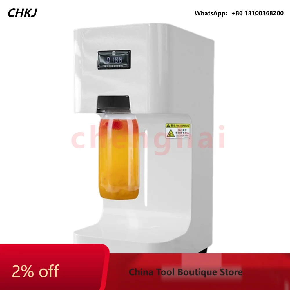 Commercial Food Beverage Soda Packer Bottle Sealer Manual Can Sealing Machine PET Disposable Can With 100pcs Bottle