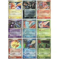 9Pcs/set PTCG Charizard Mew Mewtwo Gyarados Rare Flash Card Diy Self Made Classic Game Anime Collection Cards Gift Toy