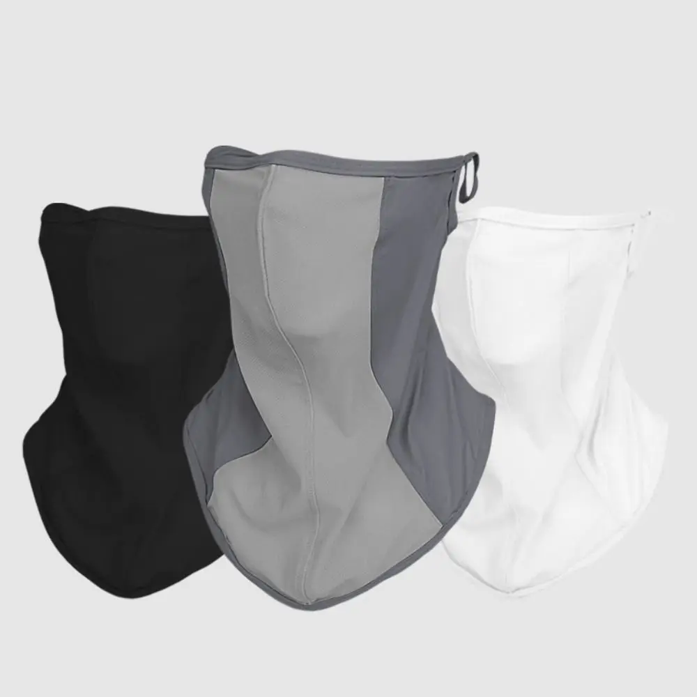 وشاح وجه من الحرير الجليدي من الحرير الجليدي، قناع وجه رقيق واقٍ من الشمس وجيد التهوية، قناع واقي من الشمس صيفي قابل للتعديل للجنسين