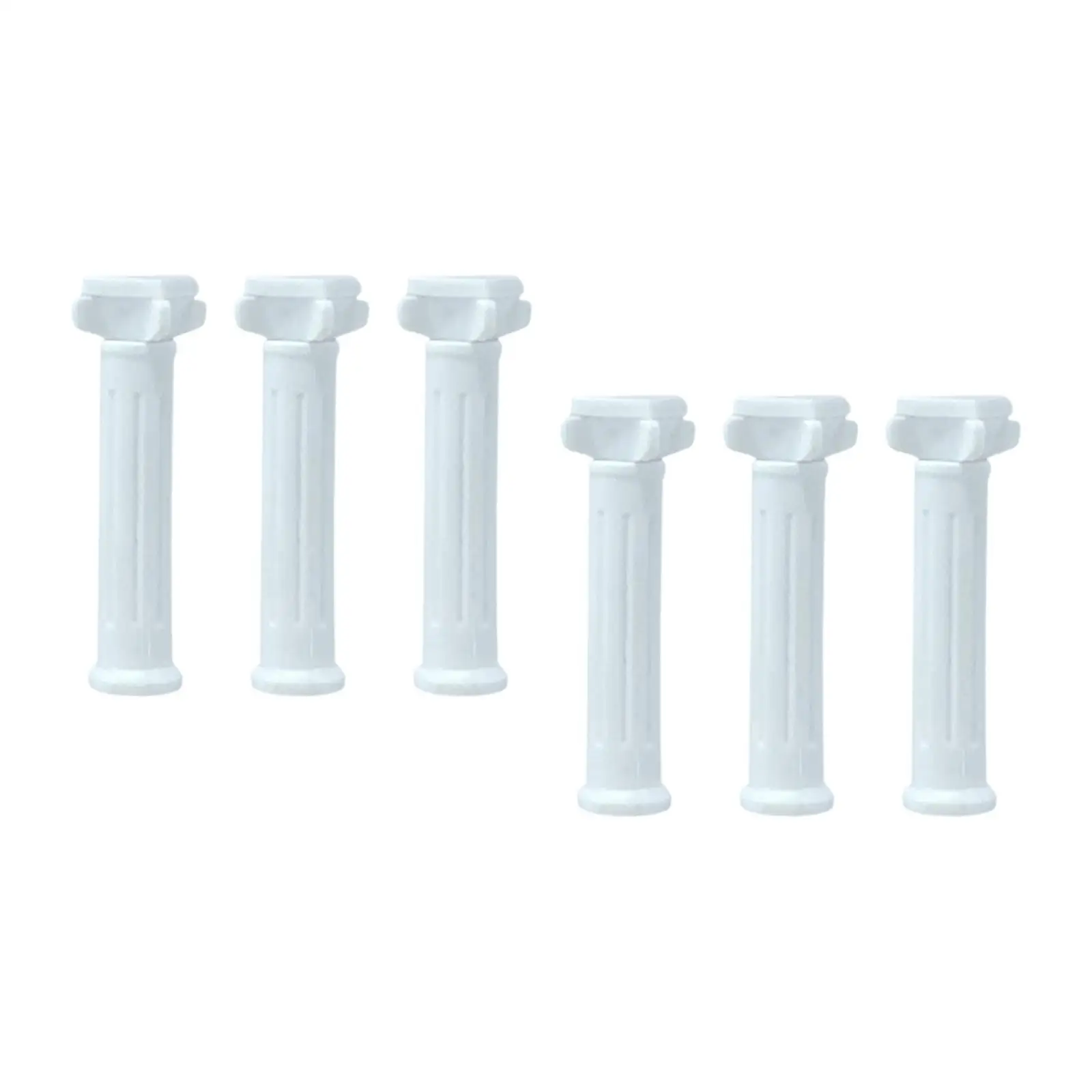 Verzameling van 6 Mini Romeinse kolommen Griekse beelden voor evenementendecoratie