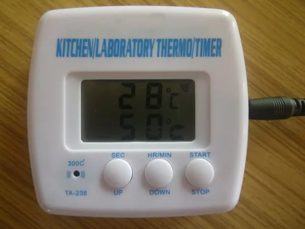 physical experiment equipment Probe Thermometer Alarm Timer Digital LCD Display Thermometer Kitchen Cooking Food Barbecue