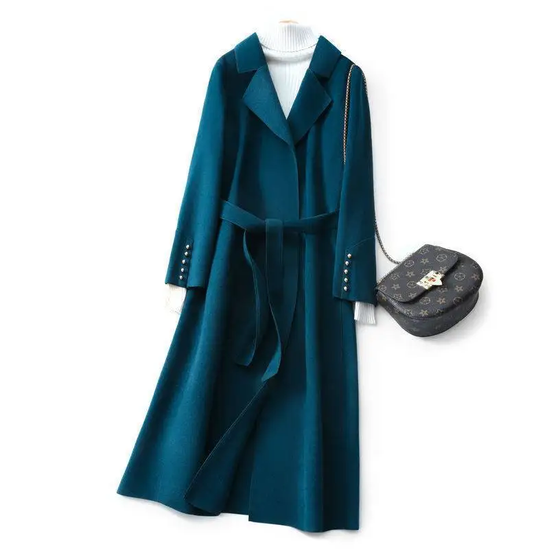 

Double Sided Cashmere Wool Wool Coat Women