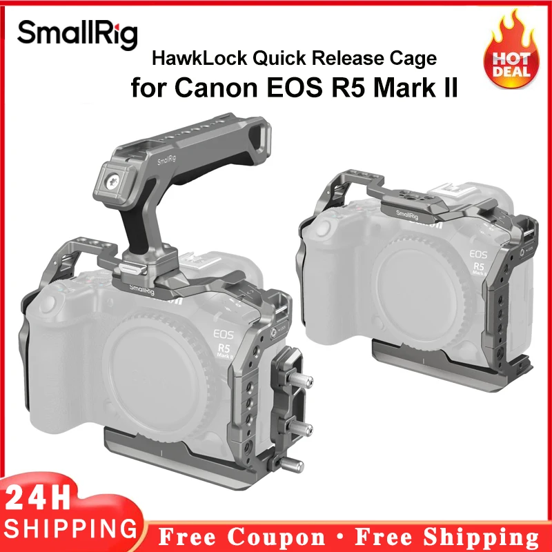 

SmallRig HawkLock Quick Release Cage for Canon EOS R5 Mark II ,4977/5029