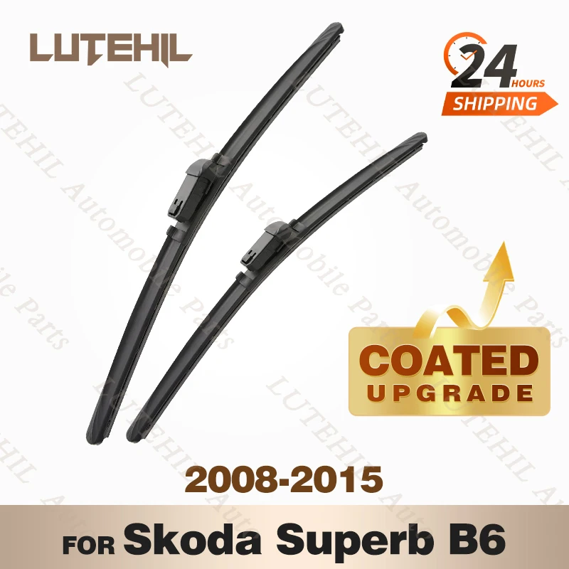 

LUTEHIL's Silicone Front Wiper Set For Skoda Superb B6 2008 - 2015 2009 2010 2011 2012 2013 coated windshield wiper blade 24"18"