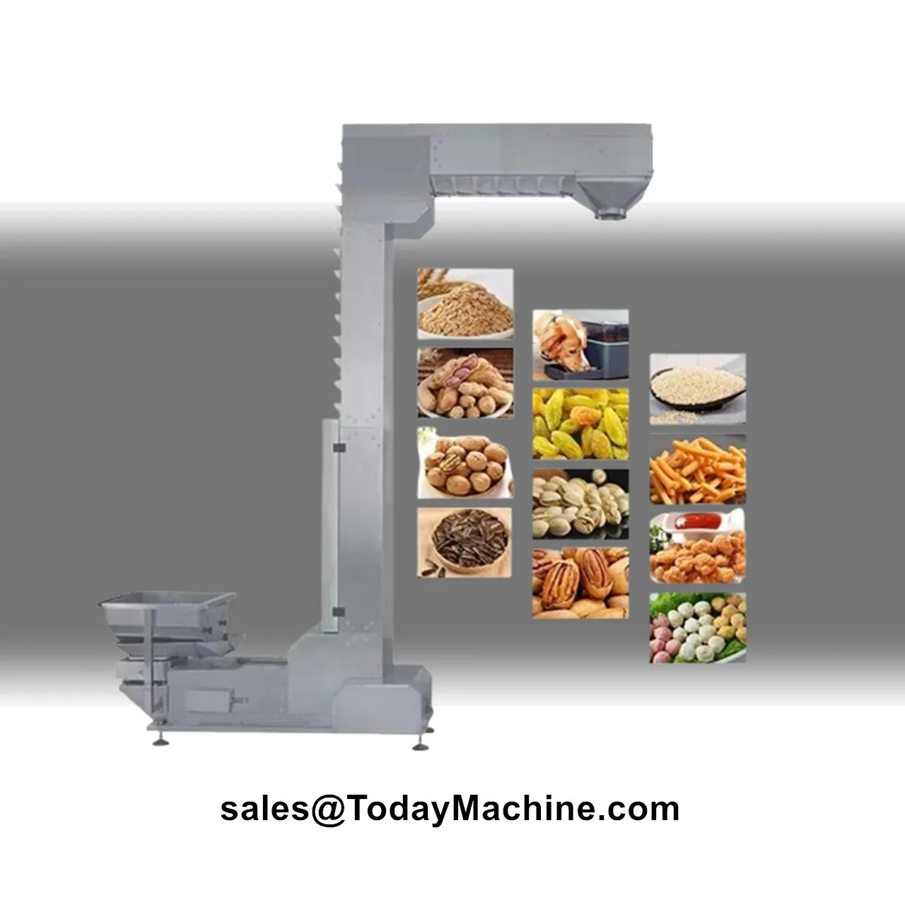Stainless Steel Z-type Bucket Feeding Conveyor for Chips Nuts